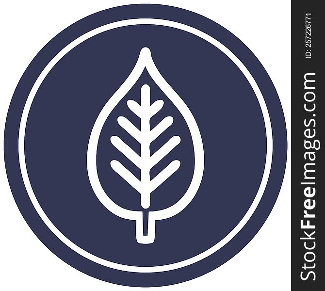 Natural Leaf Circular Icon