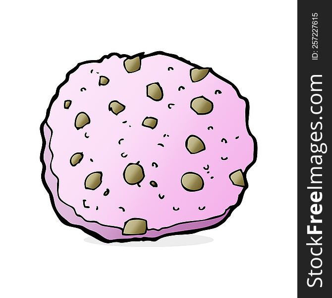 pink cookie cartoon