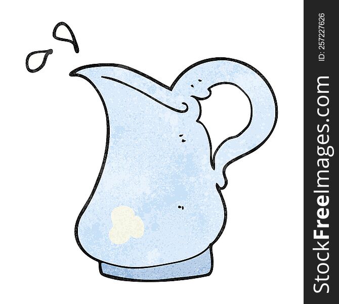 freehand textured cartoon milk jug