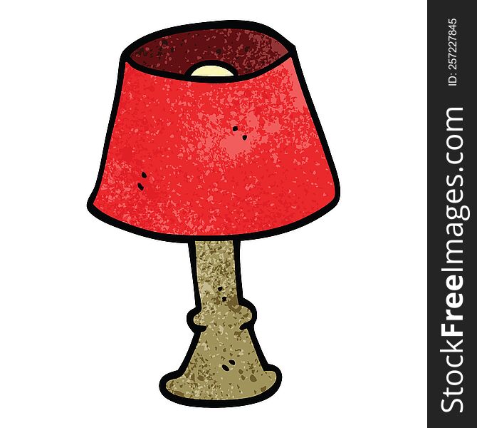 cartoon doodle house lamp