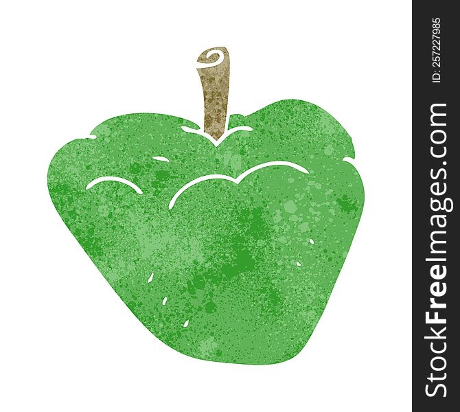 Retro Cartoon Organic Apple