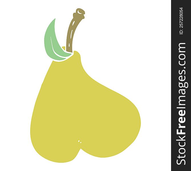 cartoon doodle of a pear