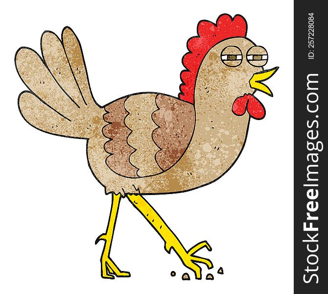 freehand textured cartoon chicken