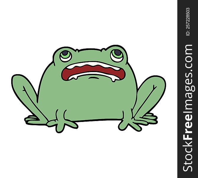 cartoon doodle frog