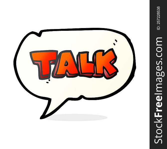 freehand drawn speech bubble cartoon talk symbol