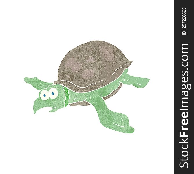 Retro Cartoon Turtle