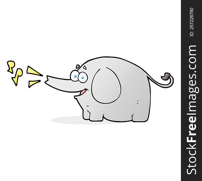 Cartoon Trumpeting Elephant
