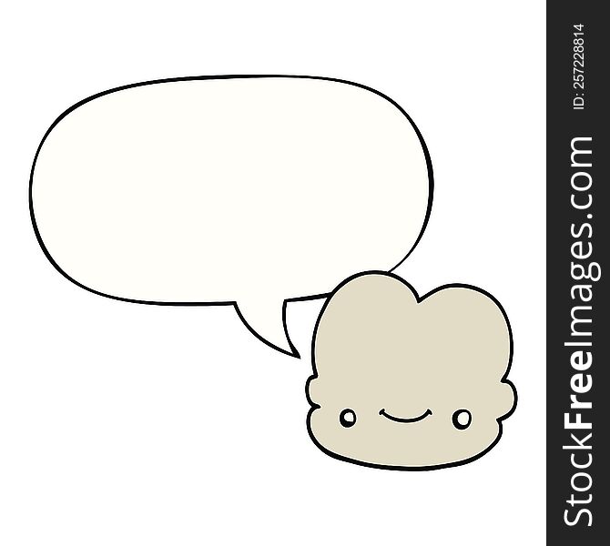 Cartoon Cloud And Speech Bubble