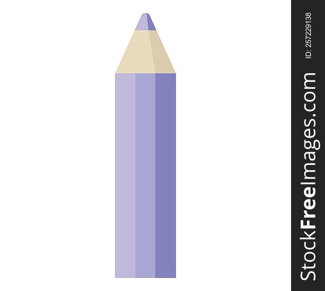 purple coloring pencil graphic vector illustration icon. purple coloring pencil graphic vector illustration icon