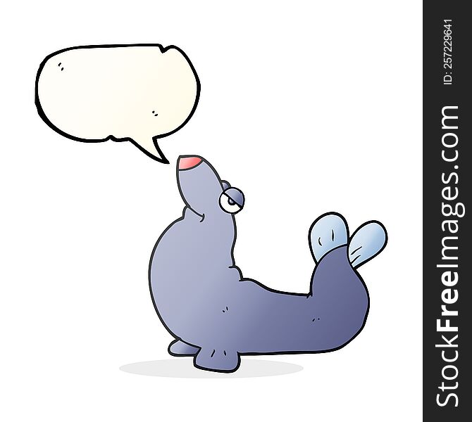 Speech Bubble Cartoon Proud Seal