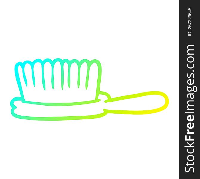 cold gradient line drawing hairbrush