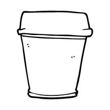 Cartoon Take Out Coffee Stock Image