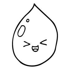 Cartoon Raindrop Royalty Free Stock Images