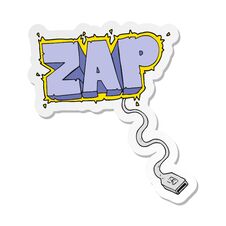 Sticker Of A Cartoon Usb Cable Royalty Free Stock Photo