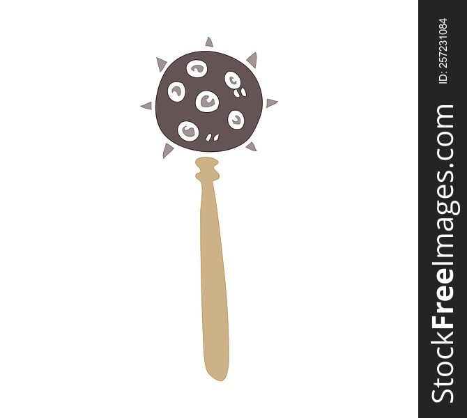 Cartoon Doodle Medieval Mace