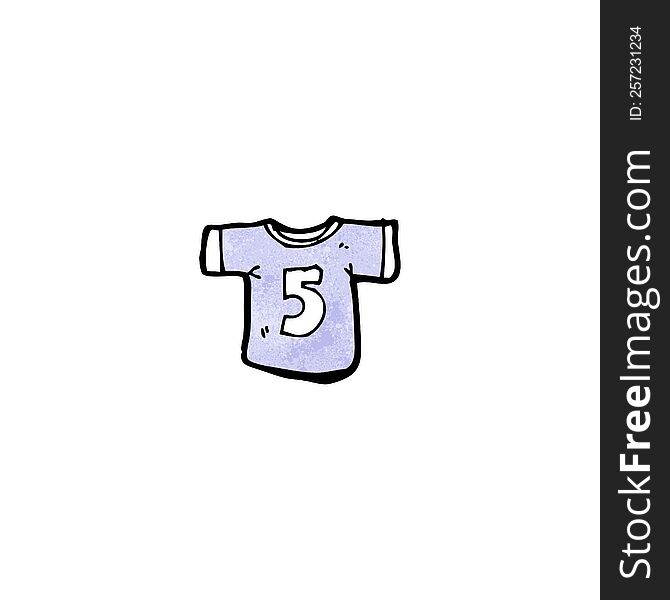 cartoon sports shirt with number five