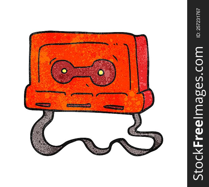 Textured Cartoon Cassette Tape