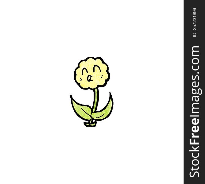 friendly flower cartoon character