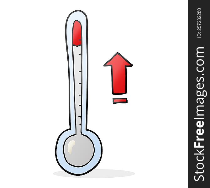 cartoon rising temperature