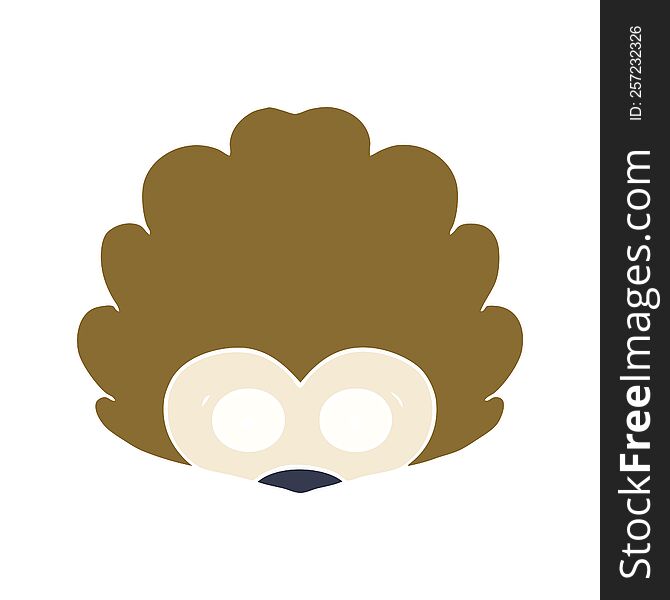 flat color style cartoon hedgehog