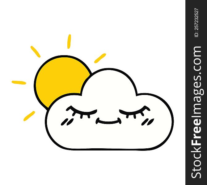 Cute Cartoon Sunshine And Cloud