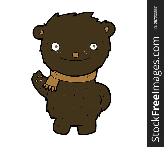 cartoon cute black bear