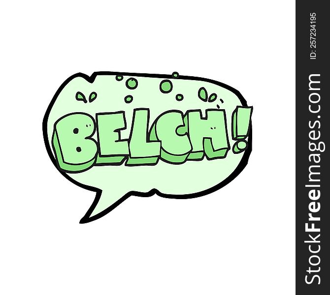 Speech Bubble Cartoon Belch Text
