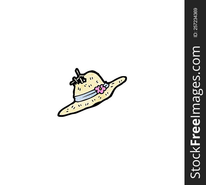 cartoon straw hat