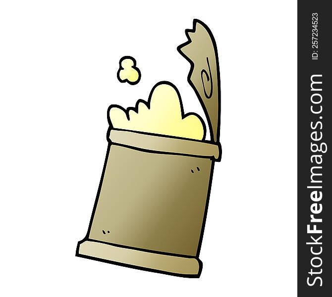 Cartoon Doodle Open Can Of Food