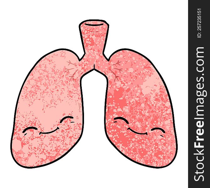 cartoon lungs. cartoon lungs