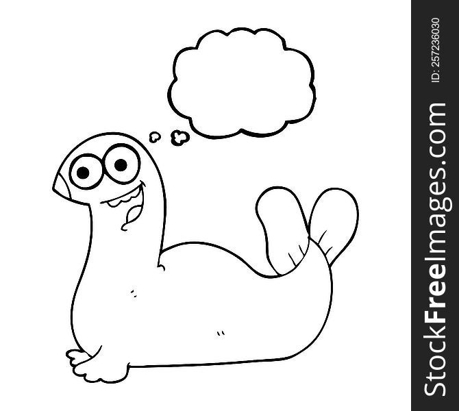 Thought Bubble Cartoon Seal