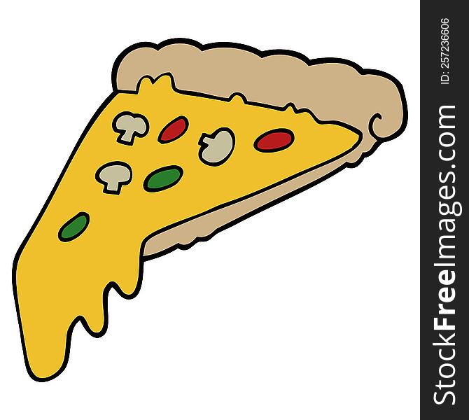 Cartoon Pizza Slice