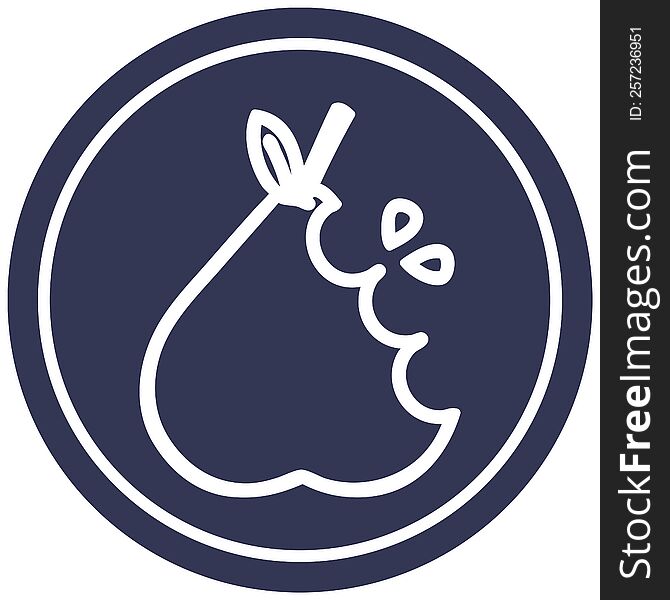 juicy pear circular icon