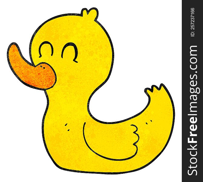 freehand textured cartoon cute duck