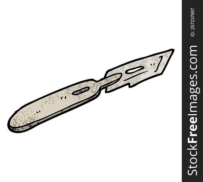 grunge textured illustration cartoon surgeon blade