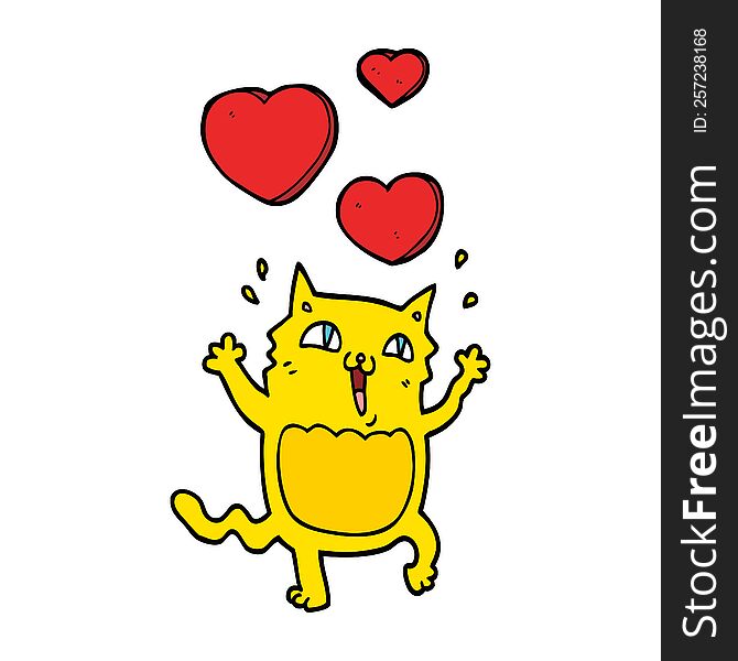 cartoon cat crazy in love