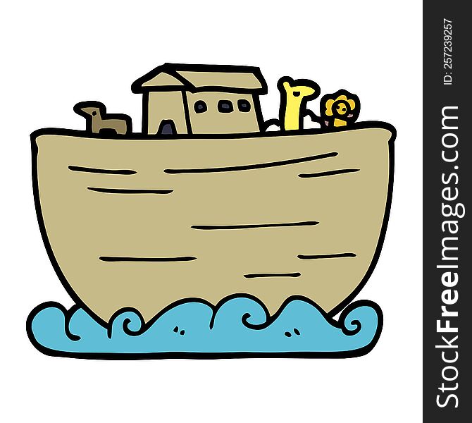 cartoon doodle noahs ark