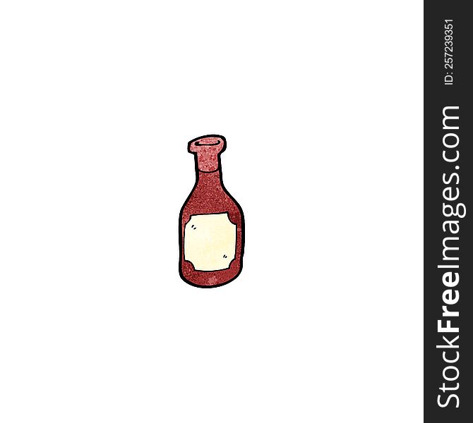 Cartoon Red Wine Bottle