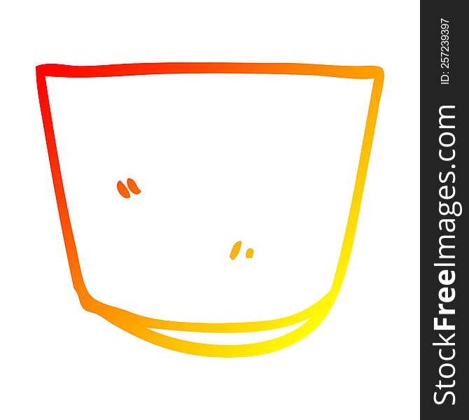warm gradient line drawing of a cartoon glass