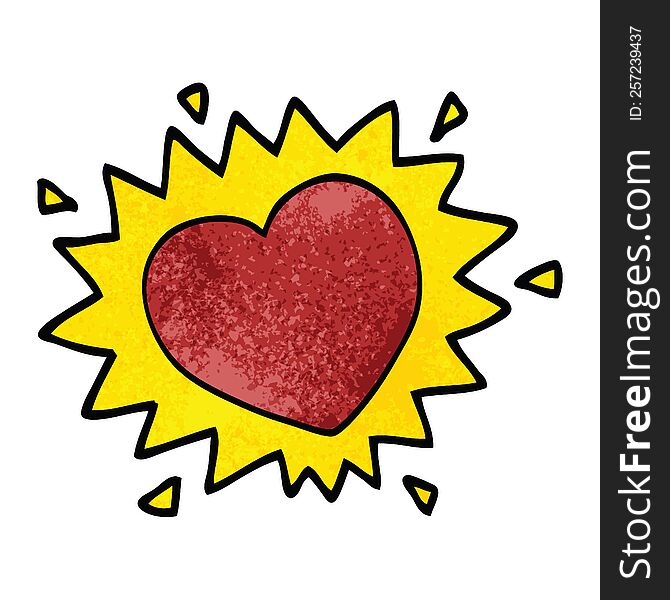 cartoon doodle love heart