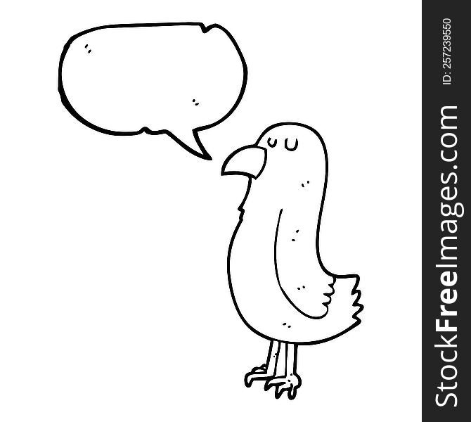 Speech Bubble Cartoon Parrot