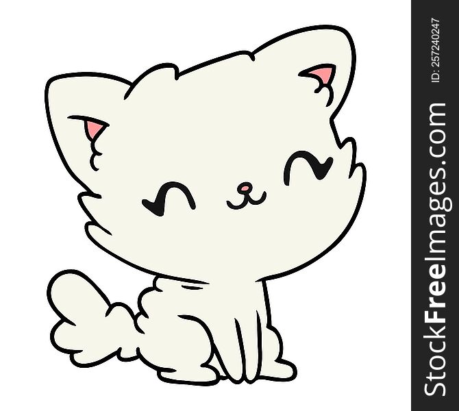 Cartoon Cute Kawaii Fluffy Cat