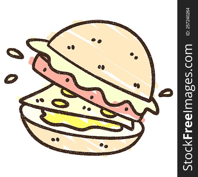 Burger Chalk Drawing