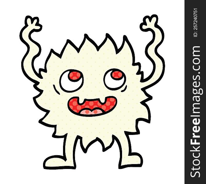 comic book style cartoon funny furry monster