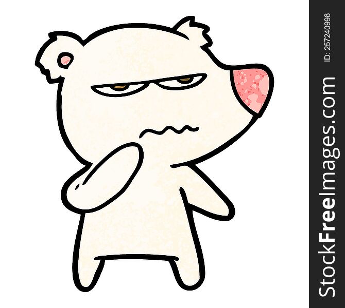 angry bear polar cartoon. angry bear polar cartoon