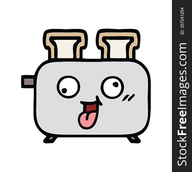 cute cartoon of a of a toaster. cute cartoon of a of a toaster