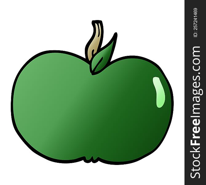 Cartoon Doodle Juicy Apple