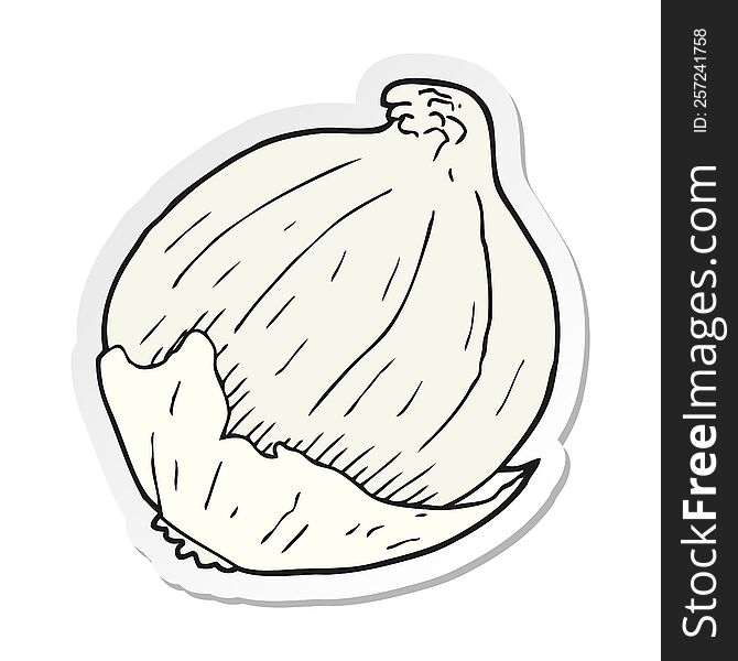 Sticker Of A Cartoon Onion