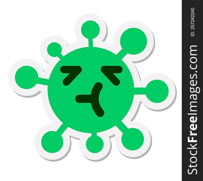 Tired Virus Sticker