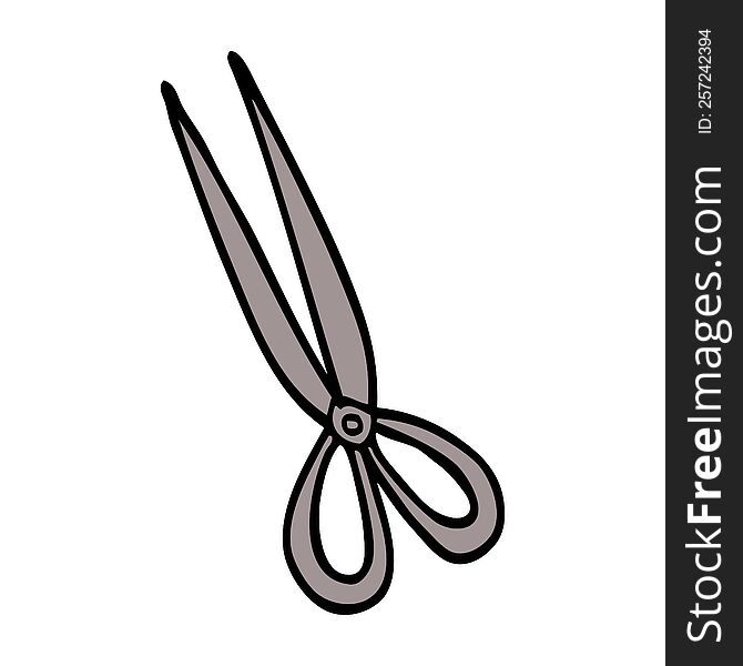 Cartoon Doodle Scissors